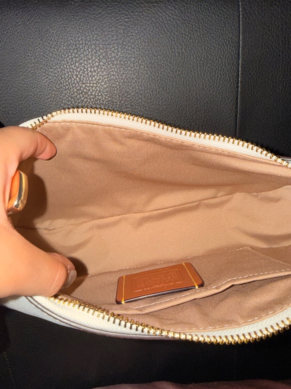 Coach Teri Shoulder Bag in Chalk - Picture 7 of 11